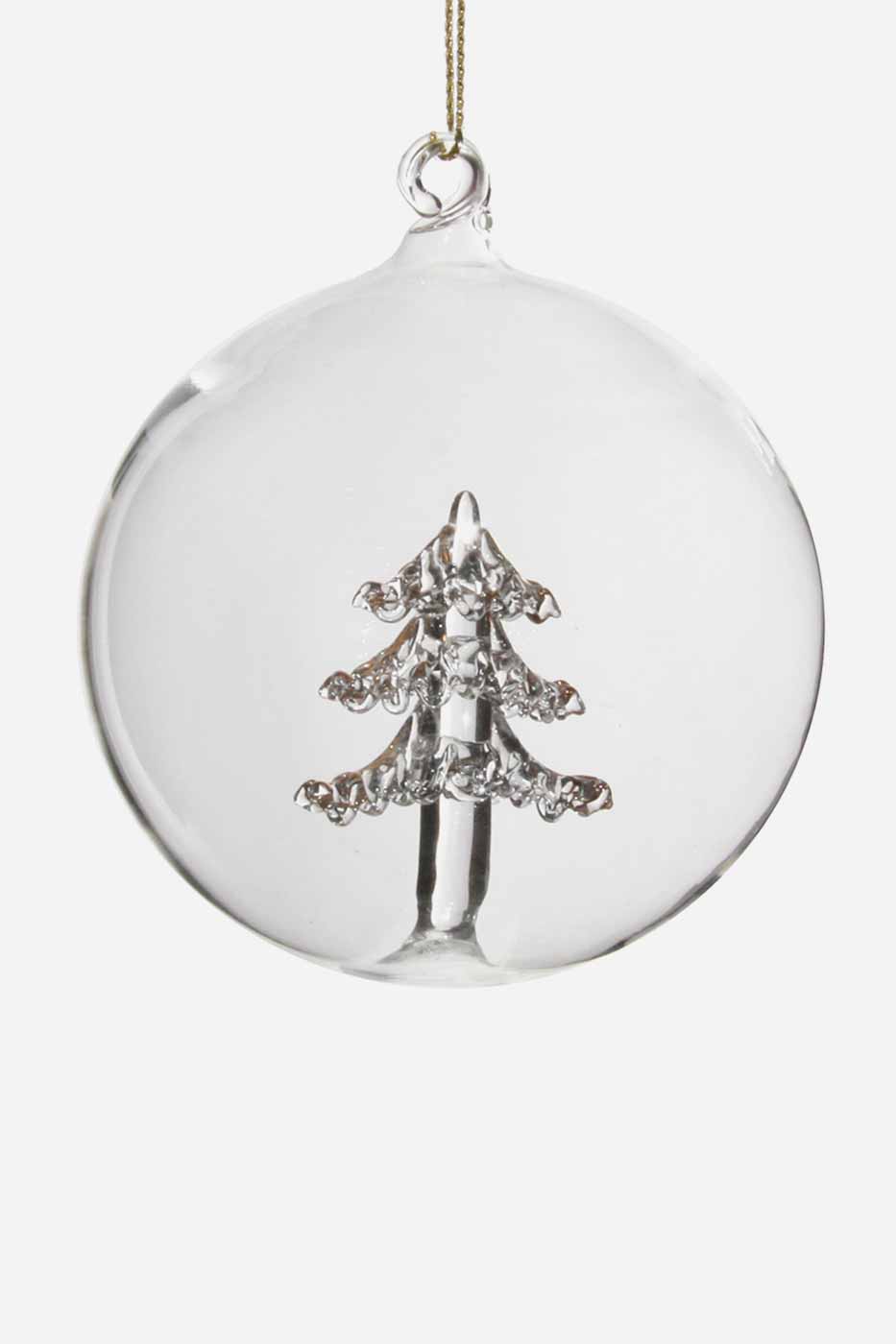 Julkula Glas med gran 8 cm