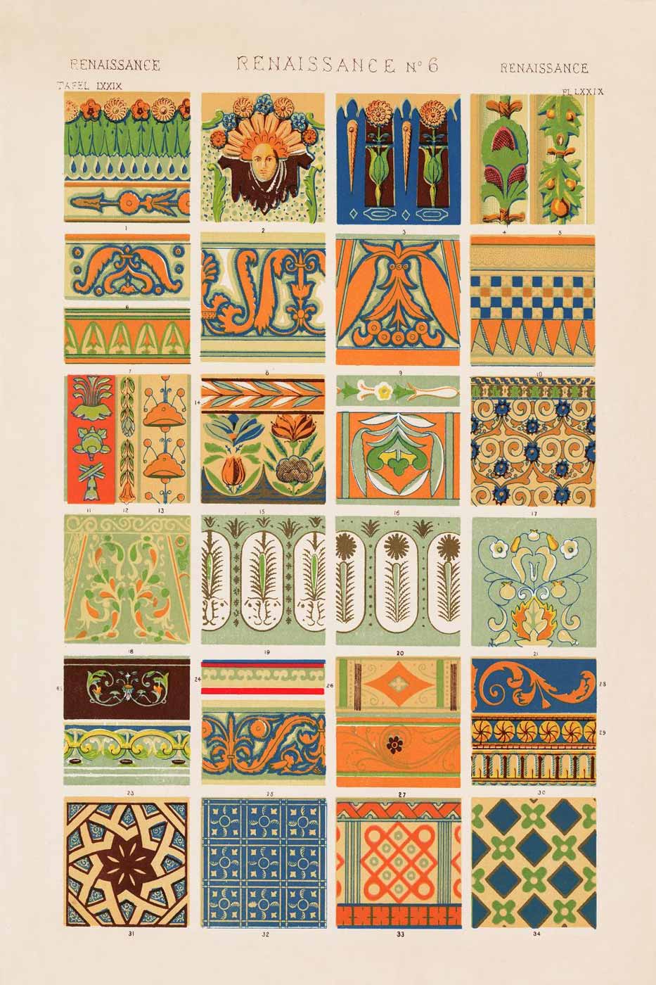Print Ornaments 40x50 cm #002