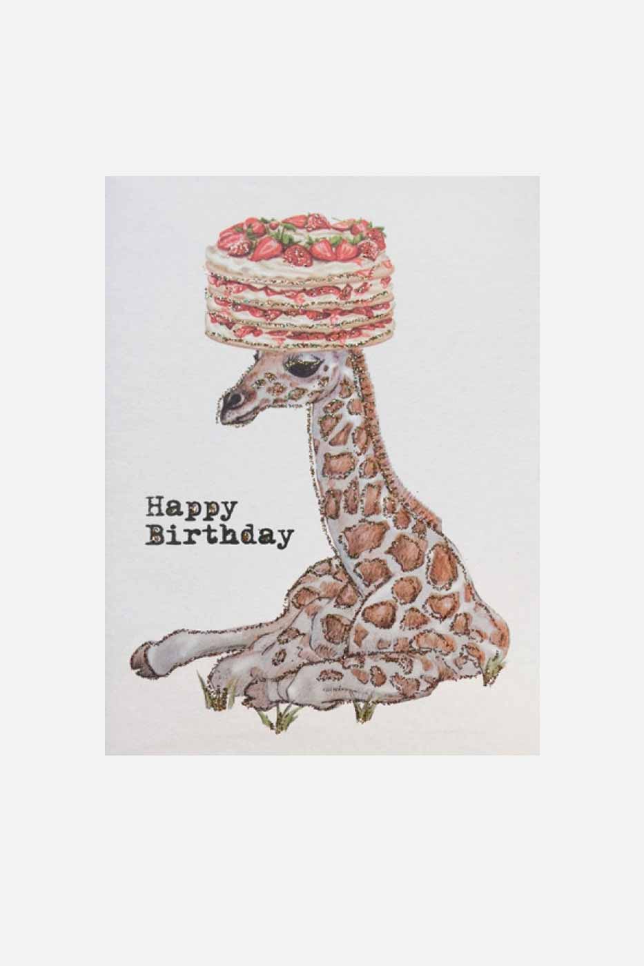 Gratulationskort Giraffe