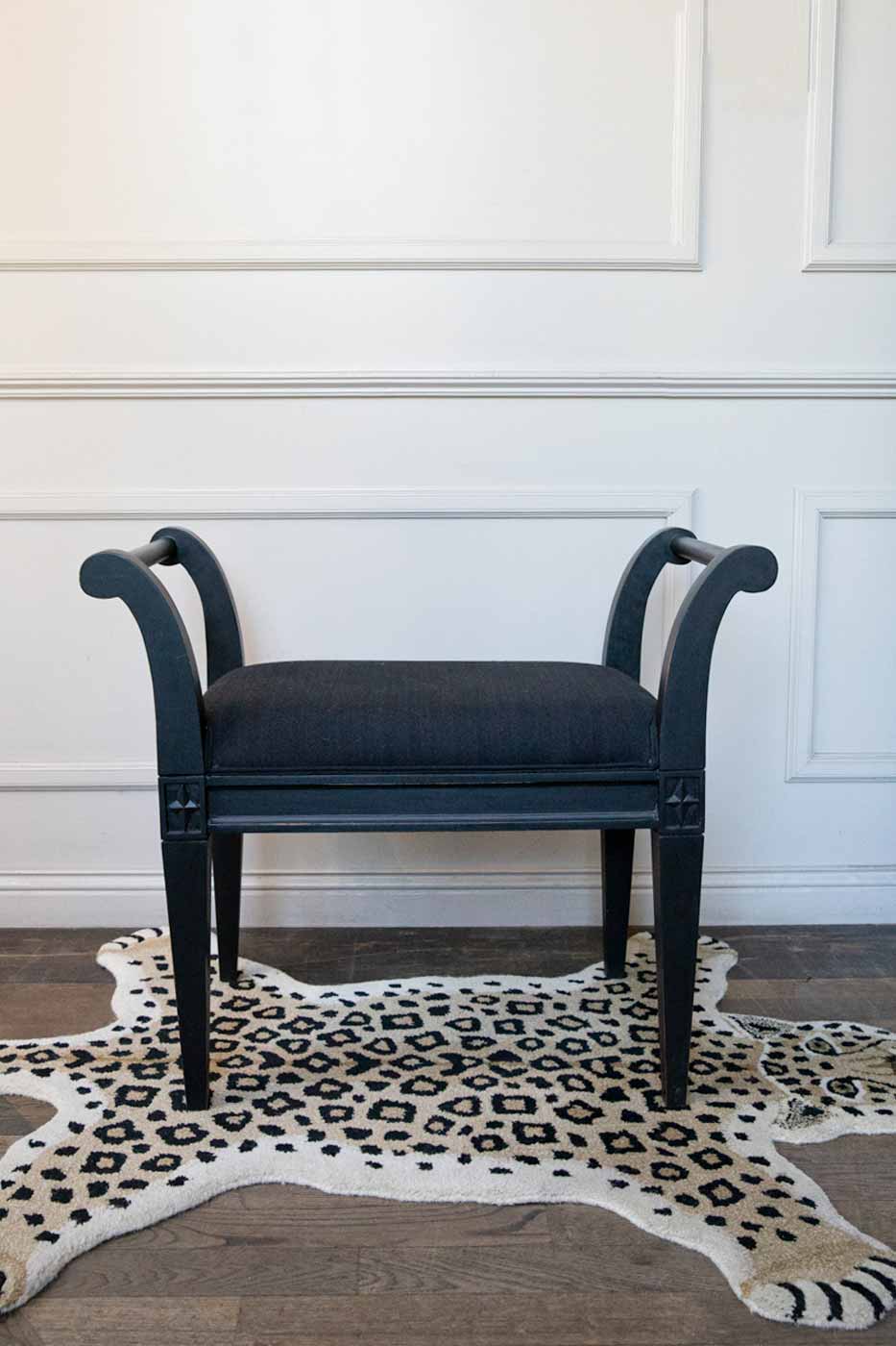 Pall taburett 60 cm svart