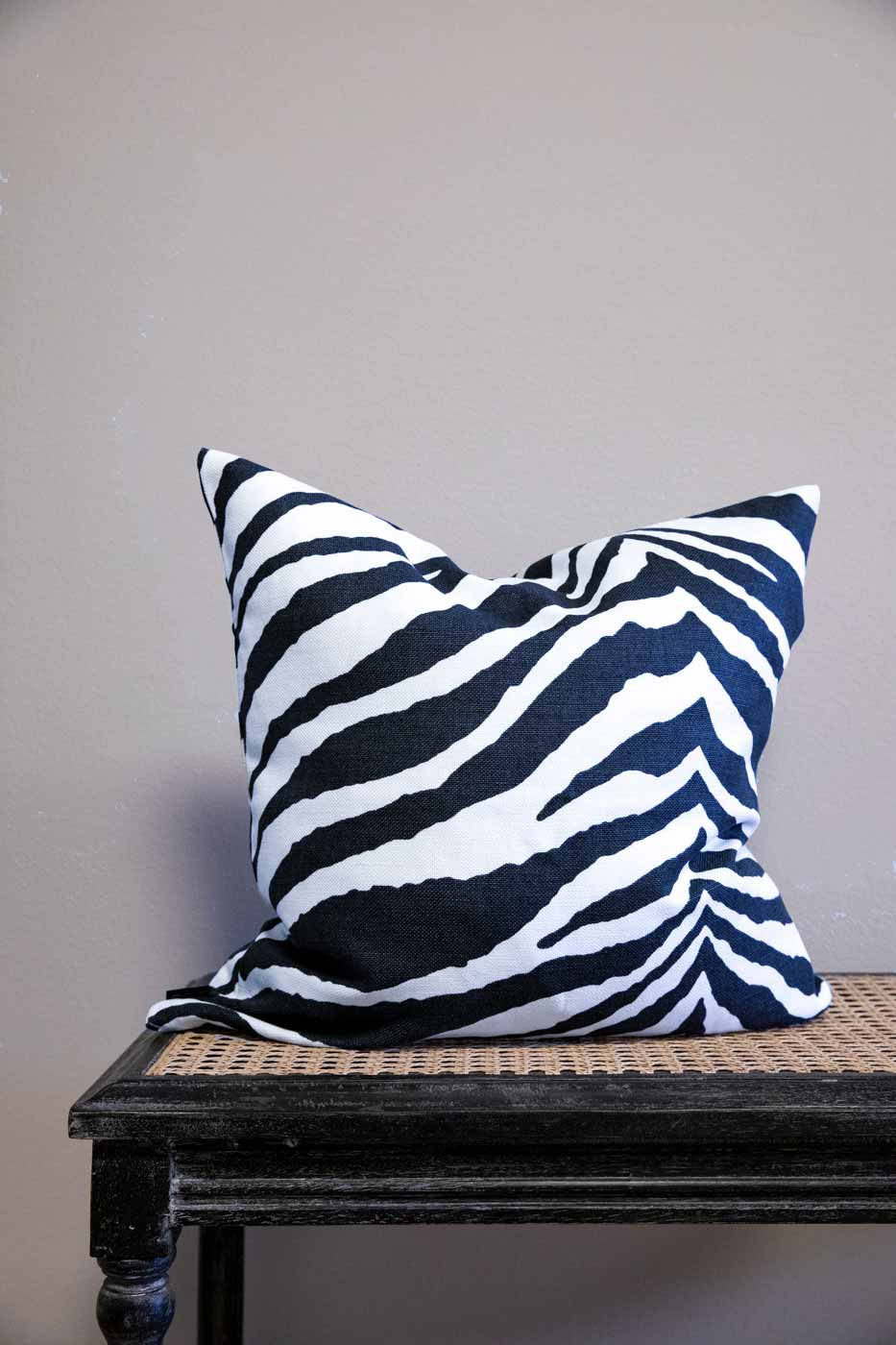 Kuddfodral Zebra 50x50 cm blå