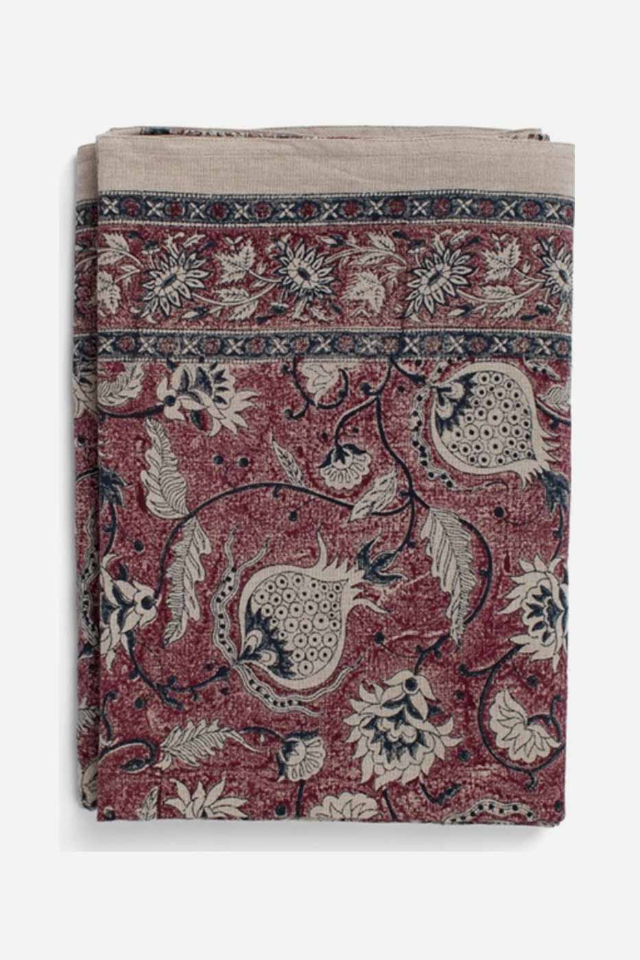 Duk Pomegranate 170x270 burgundy linne