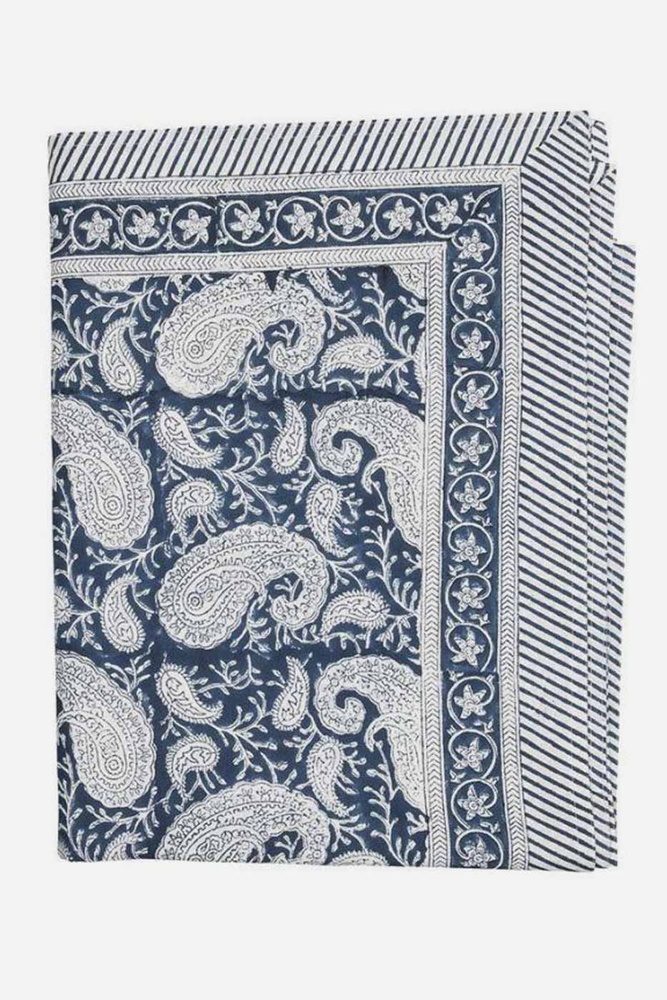 Duk Big Paisley 150x230 Navy Bomull