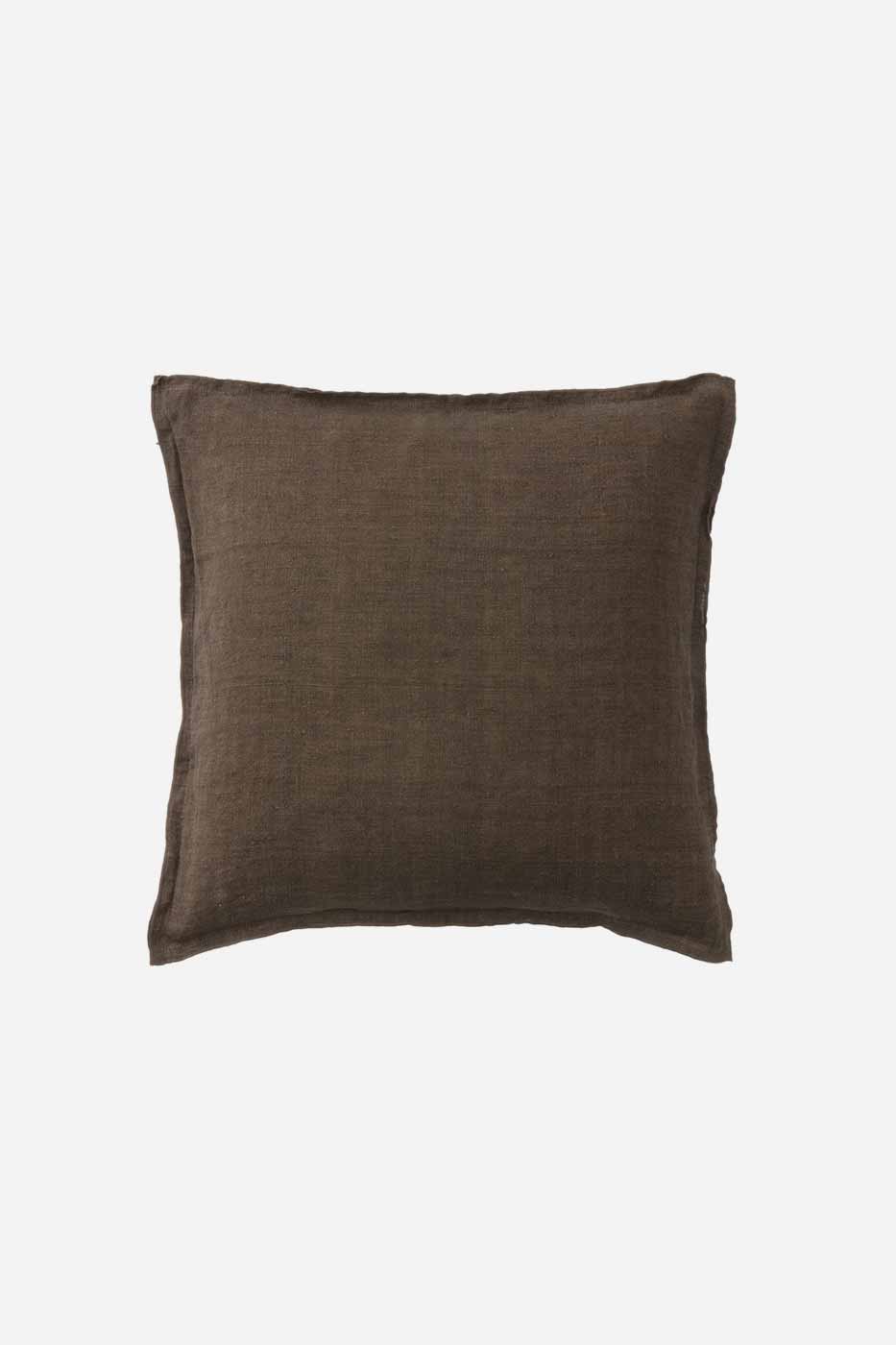 Kuddfodral 50x50 brun linne
