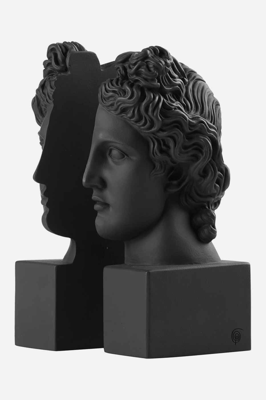 Bokstöd Apollo 2-pack 29 cm svart