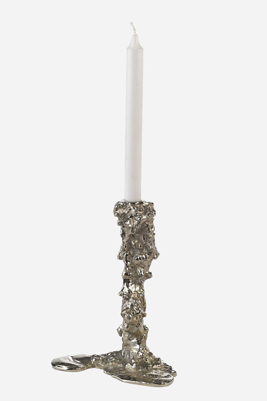 Ljusstake Drip stor silver
