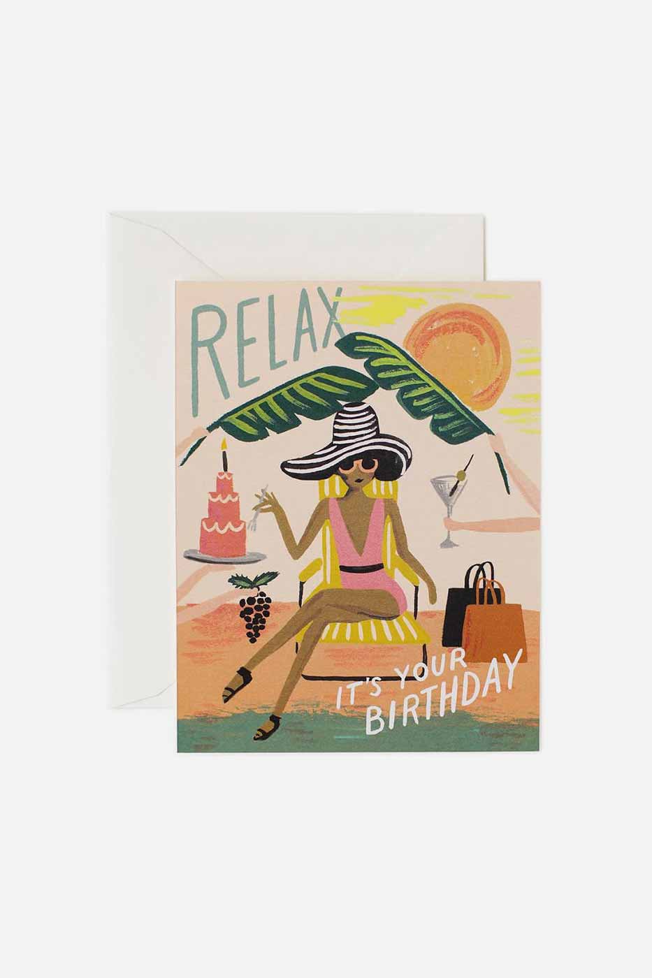 Gratulationskort Relax Birthday