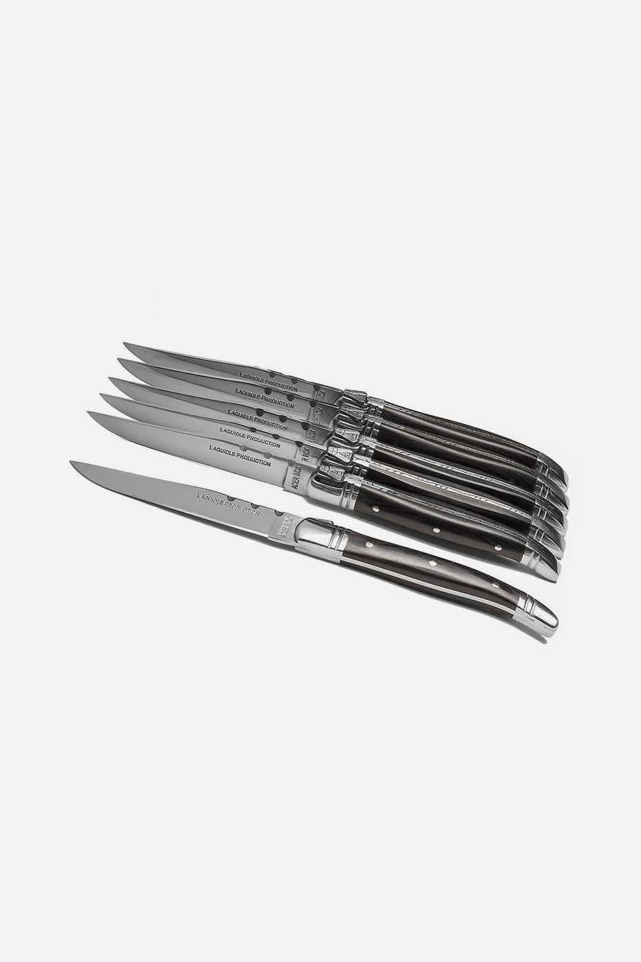 Knivar Laguiole Black wood 6 pack