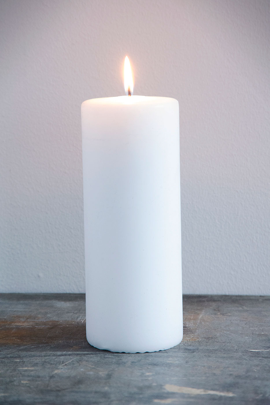 Ljus 7,8x20 cm 100% praffin vit