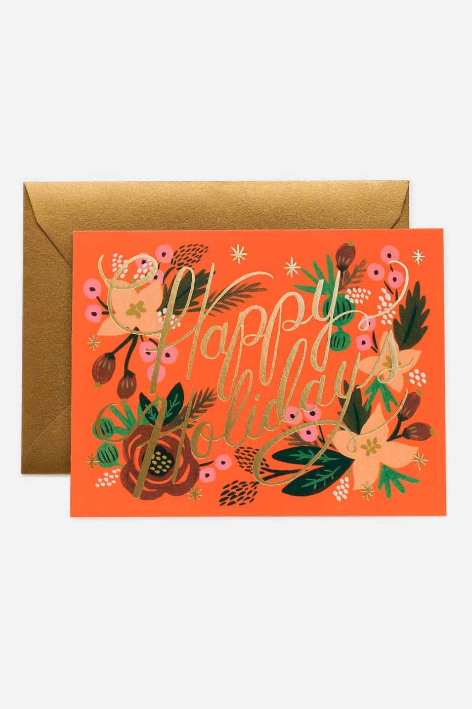 Julkort Poinsettia Holiday