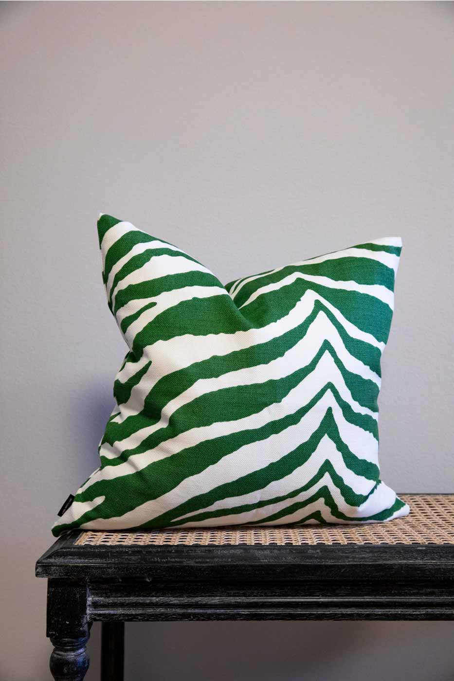 Kuddfodral Zebra 50x50 cm grön