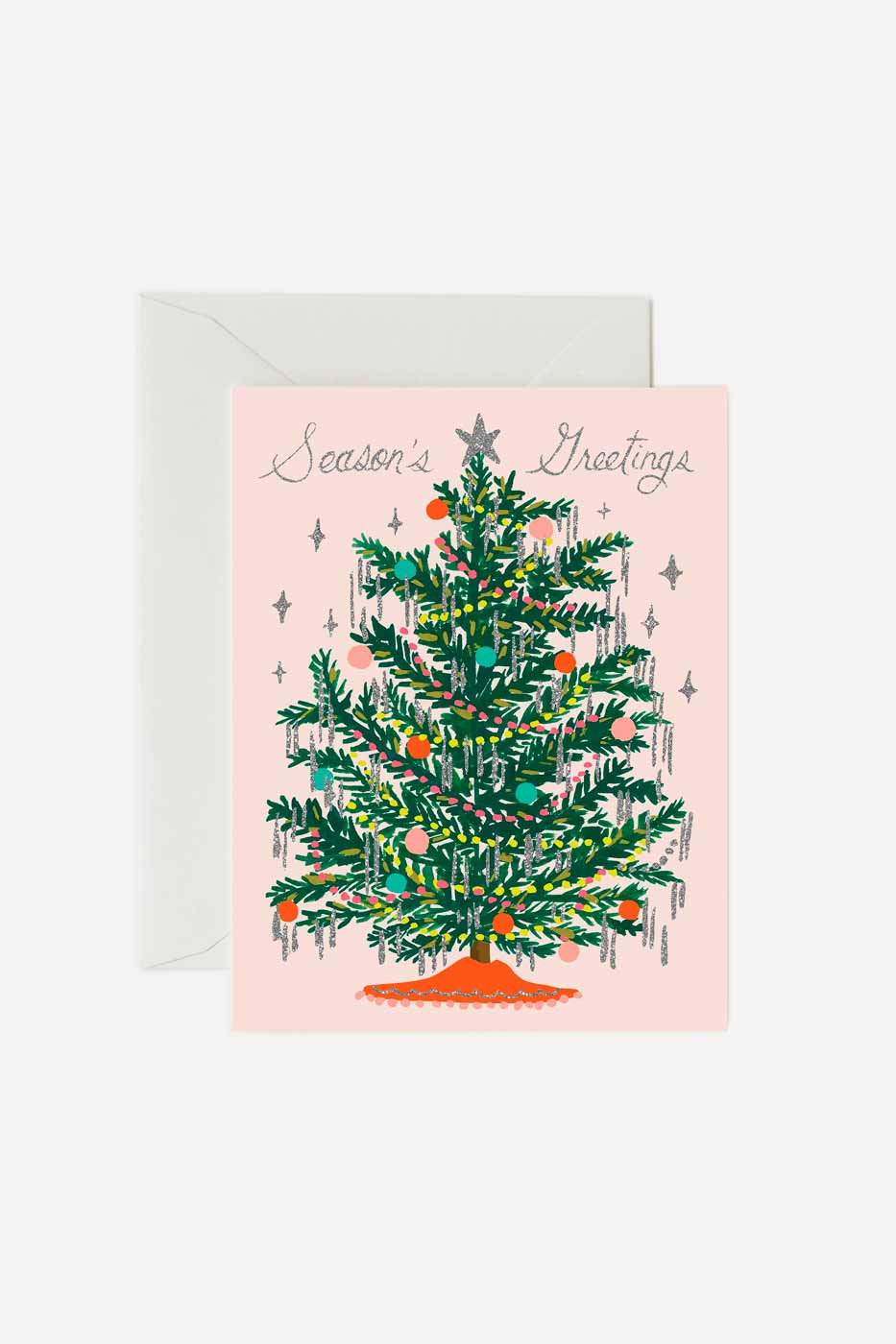 Julkort Tinsel Tree