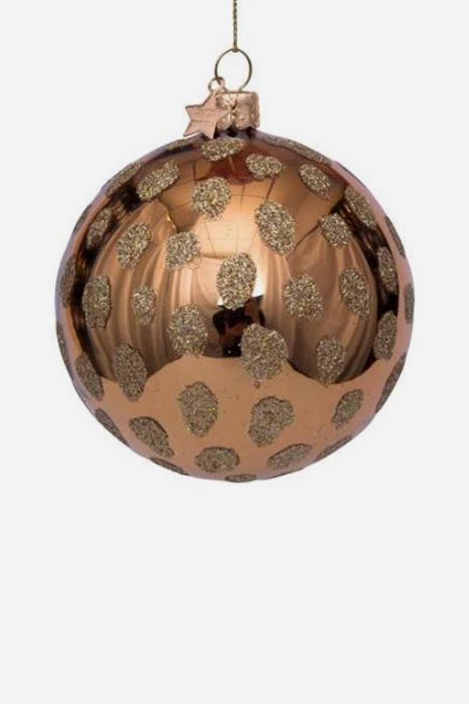 Julkula Guld med glitter 8 cm