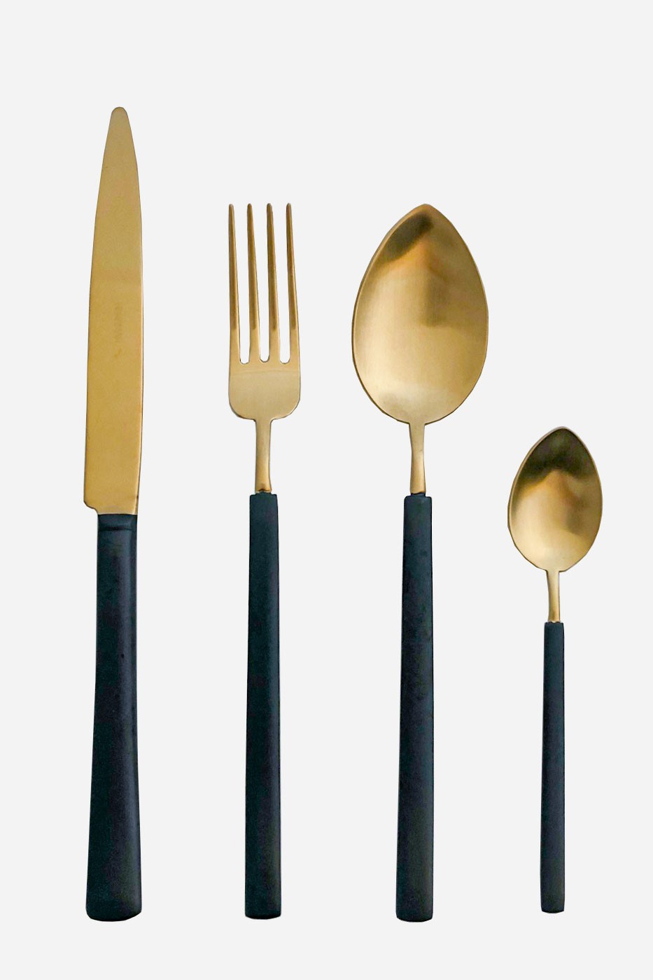 Bestickset Signe 16 delar svart/guld