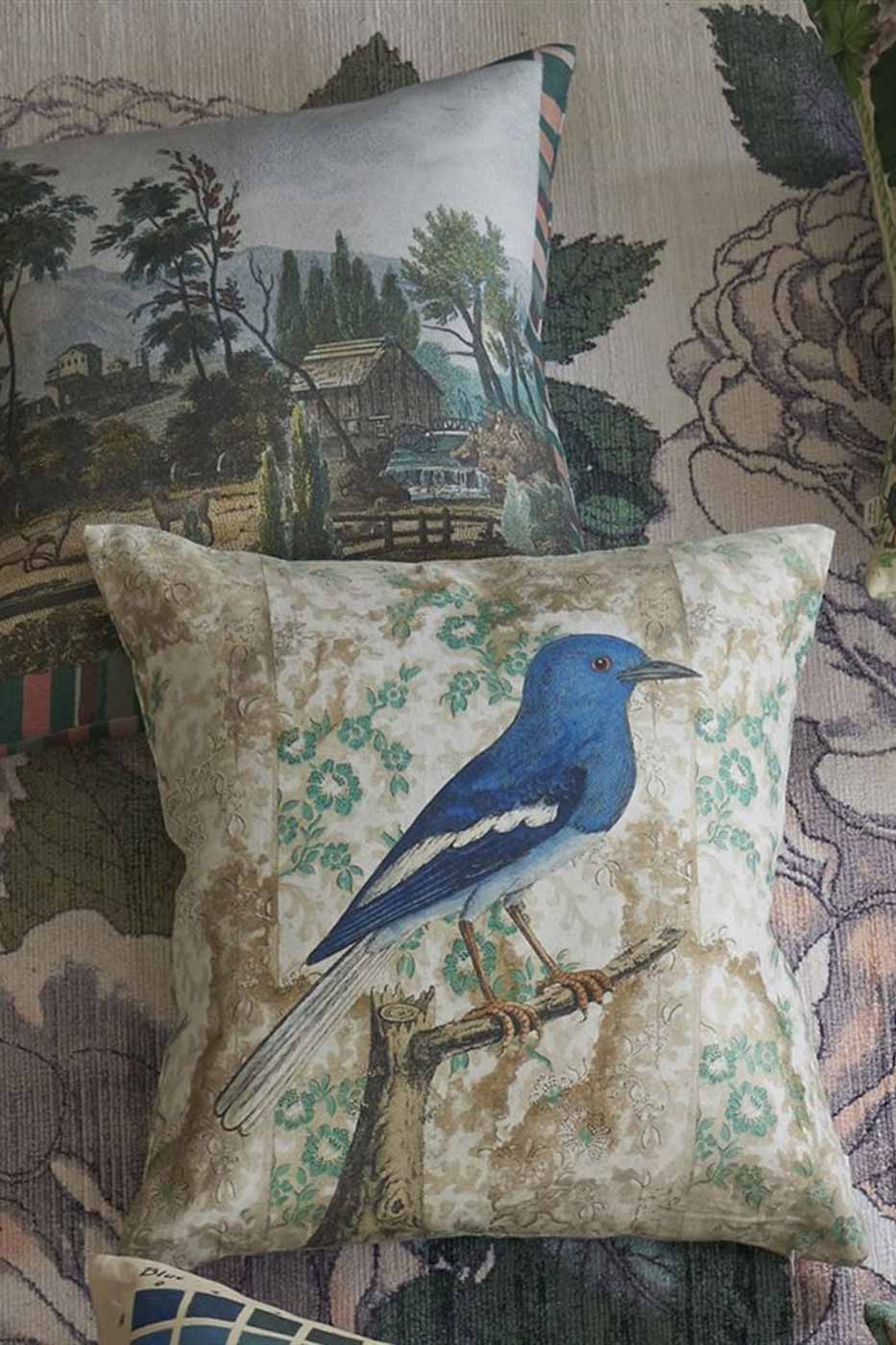 Kudde Wallpaper Birds Sepia 50x50