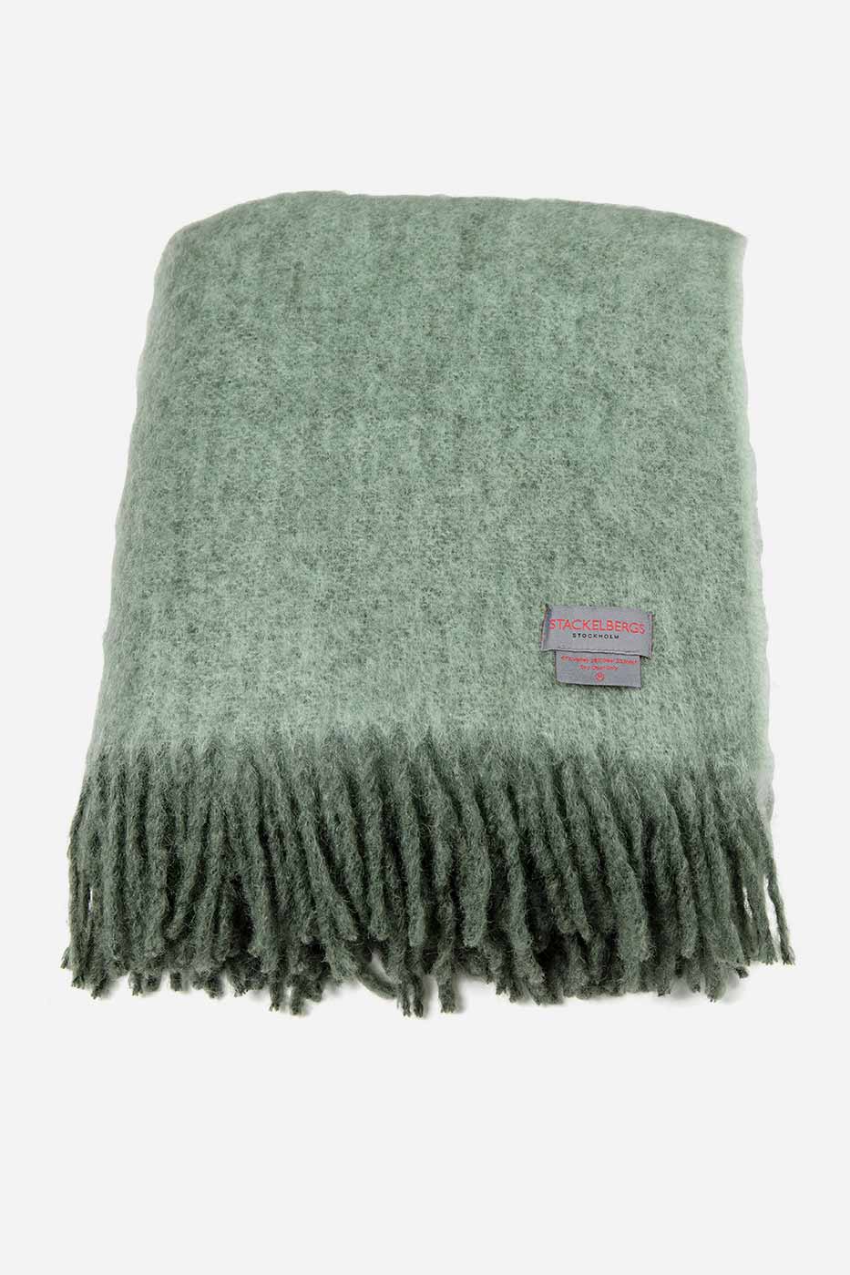 Pläd Moss & Green Melange 130x170 mohair