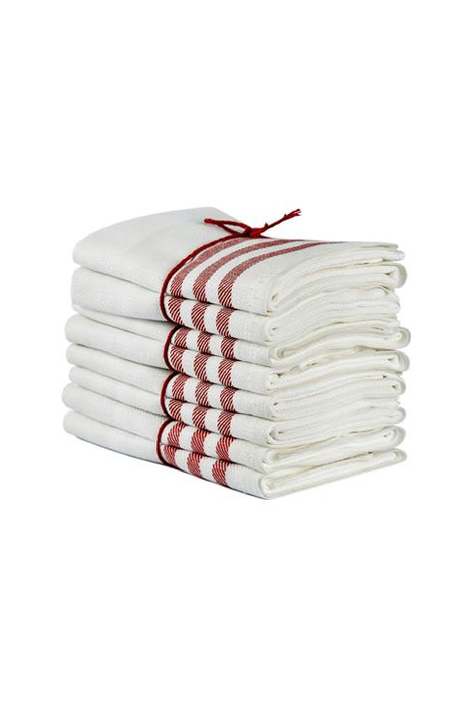 Handduk Diagonal benvit-röd 2-pack