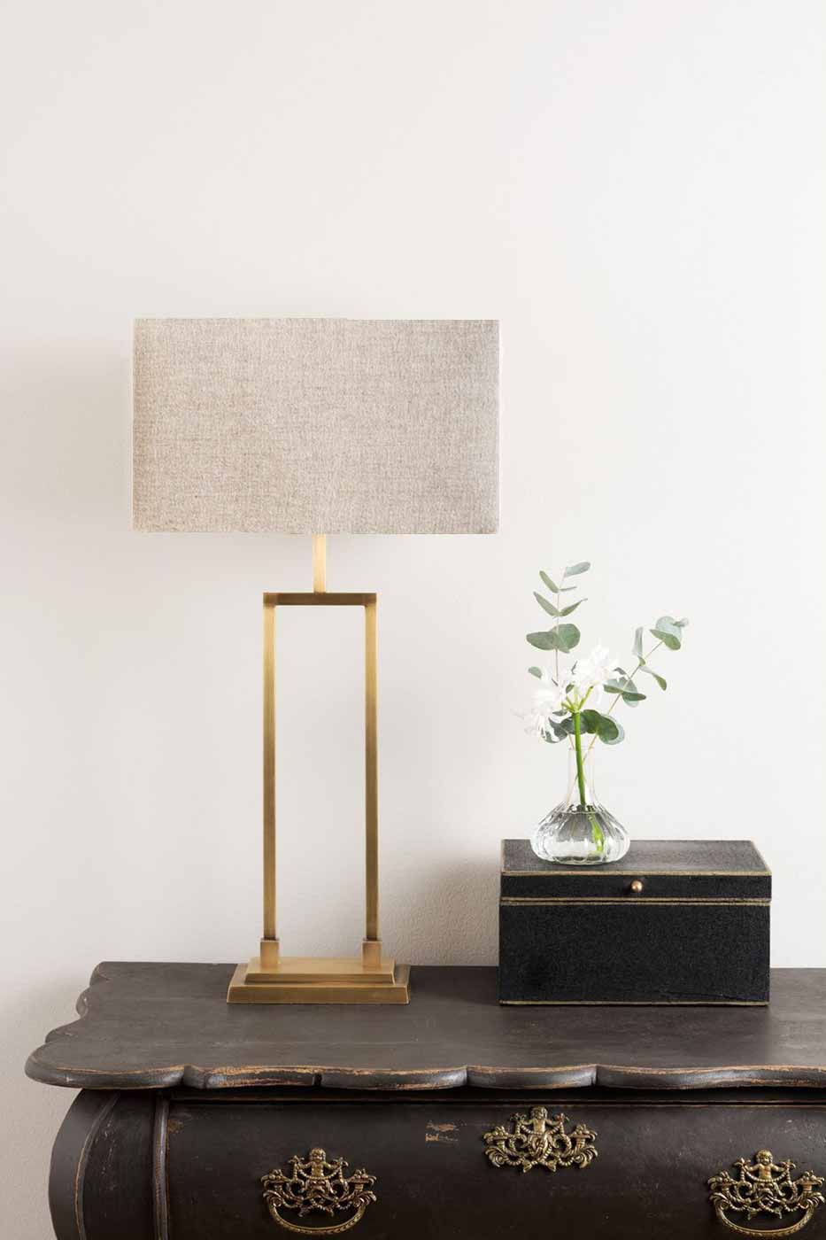 Bordslampa Salvador guld inkl. skärm