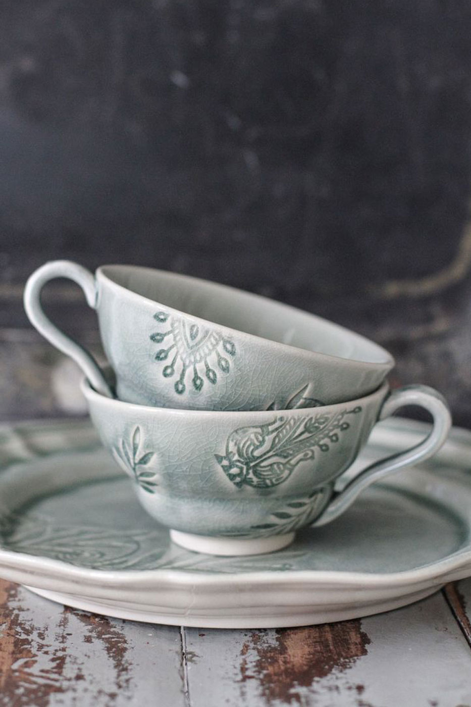 Kopp Arabesque antique green