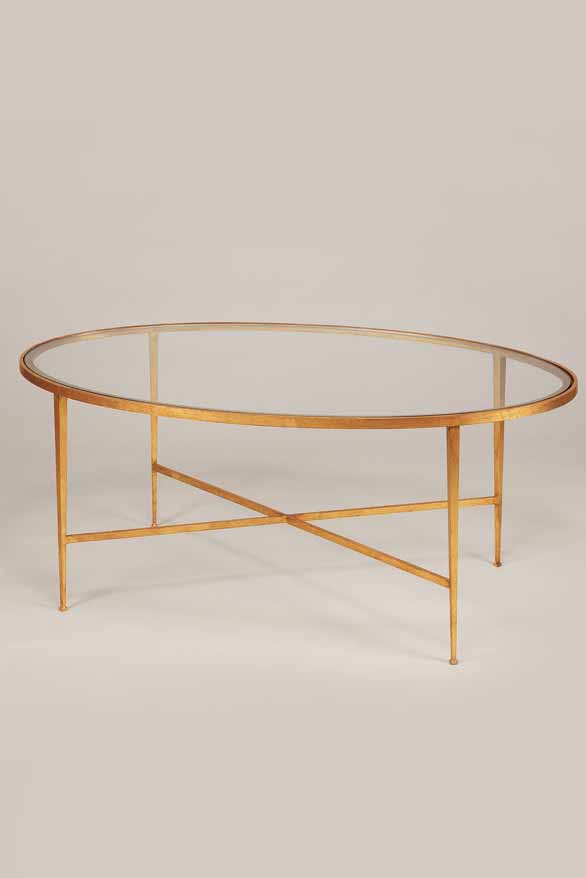 Soffbord Wells oval guld