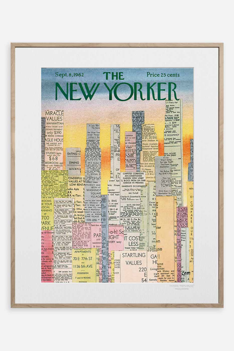Poster The New Yorker Papers 40x50 cm