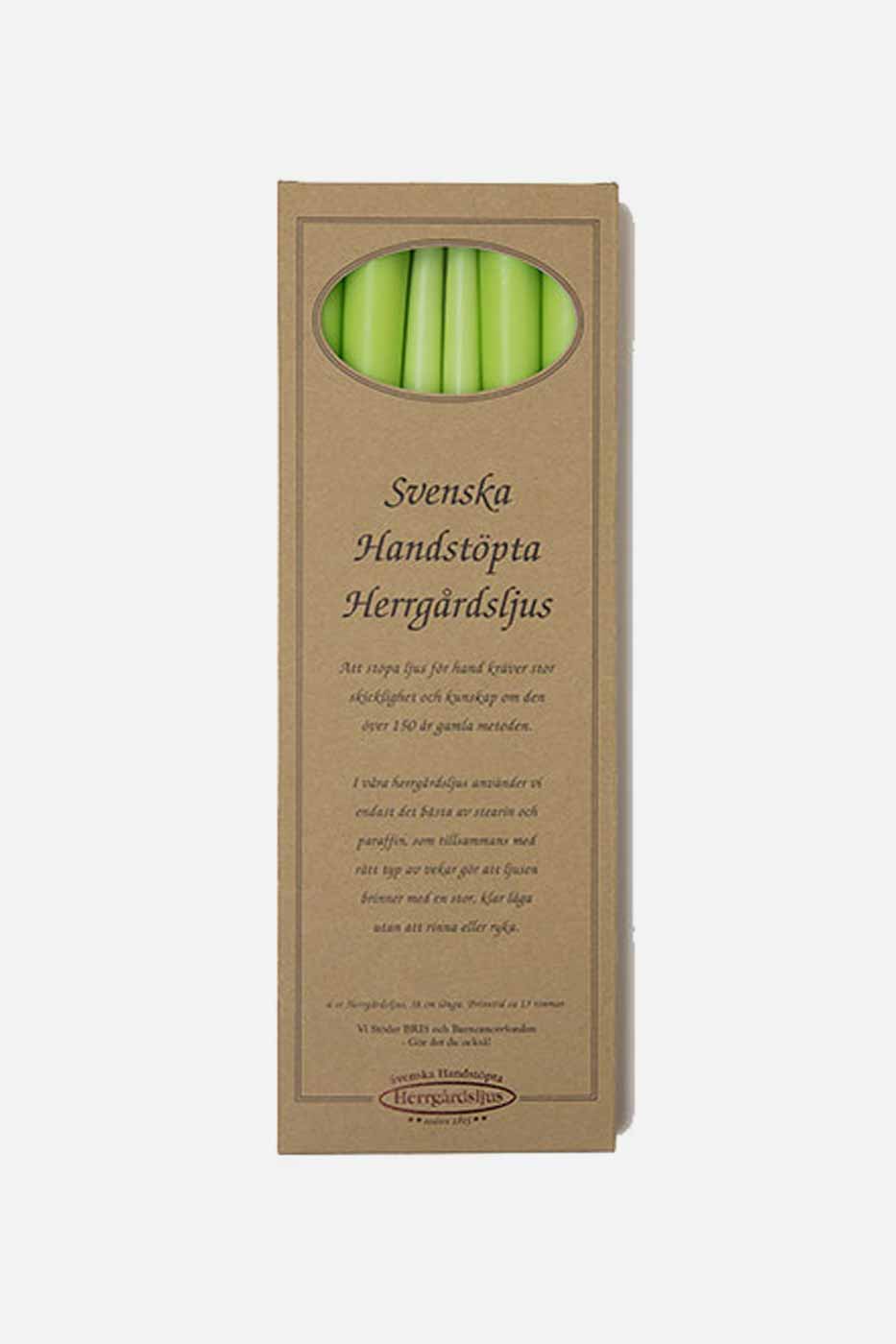 Ljus Herrgård 38 cm 6-pack vårgrön