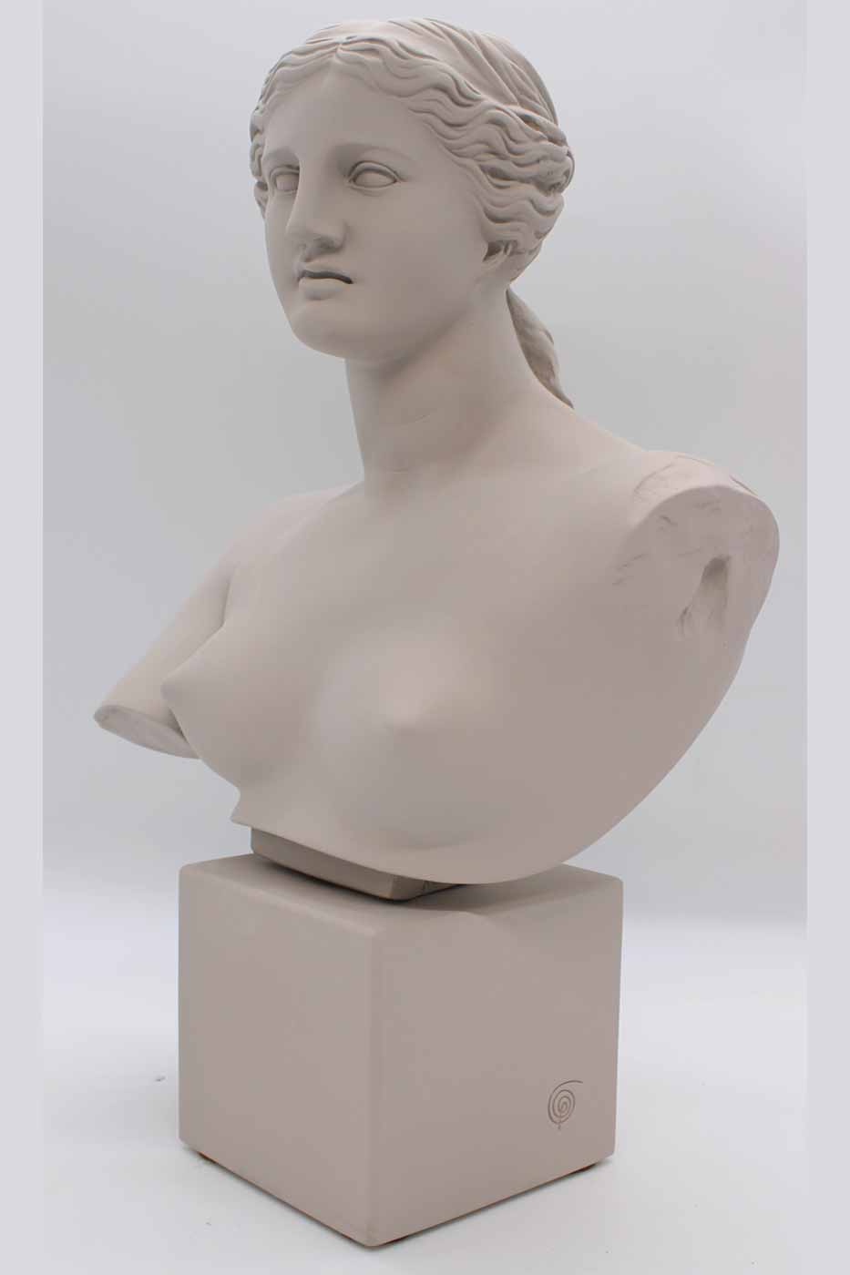 Staty Venus byst 38 cm grå