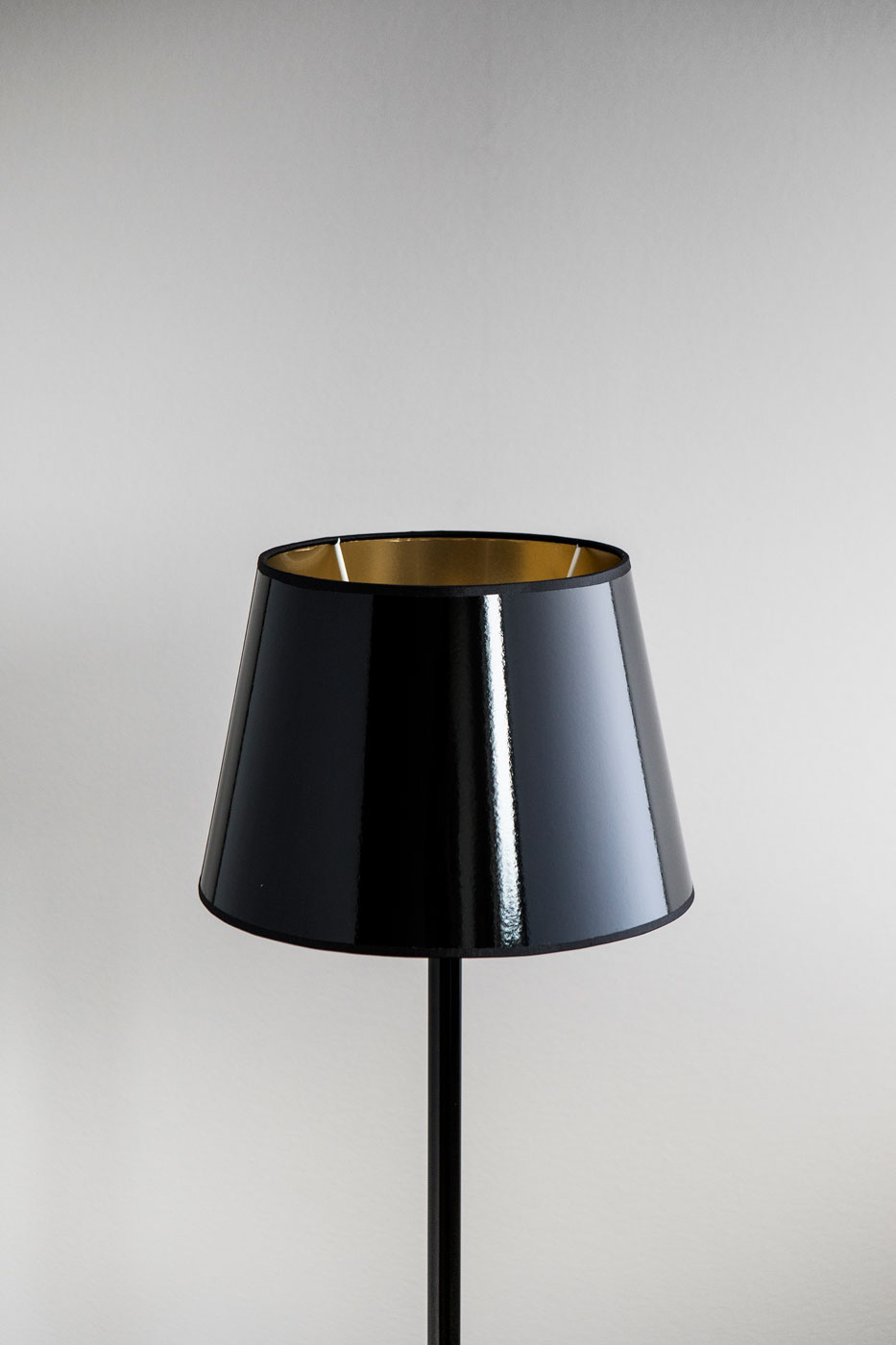 Lampskärm lack rund 30 cm svart