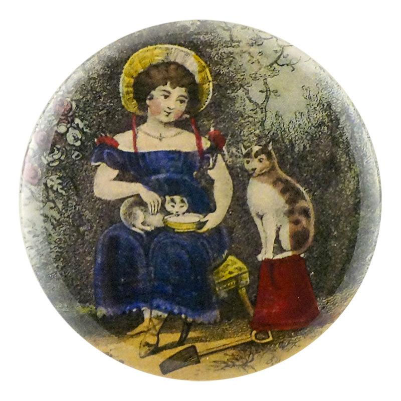 Fat 13cm Girl with cat
