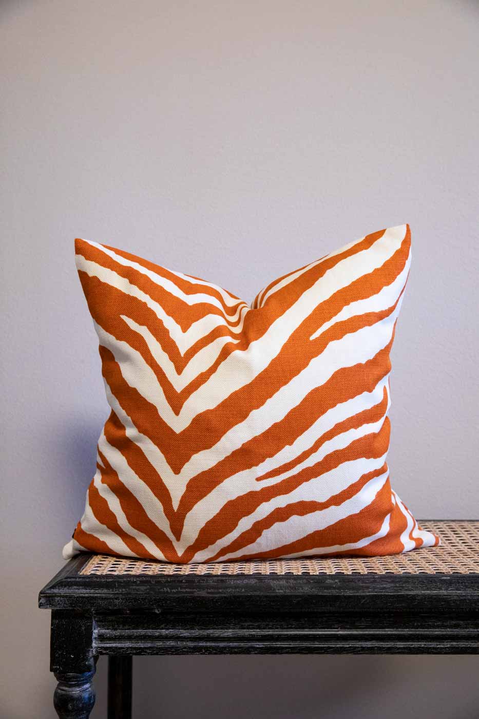 Kuddfodral Zebra 50x50 orange