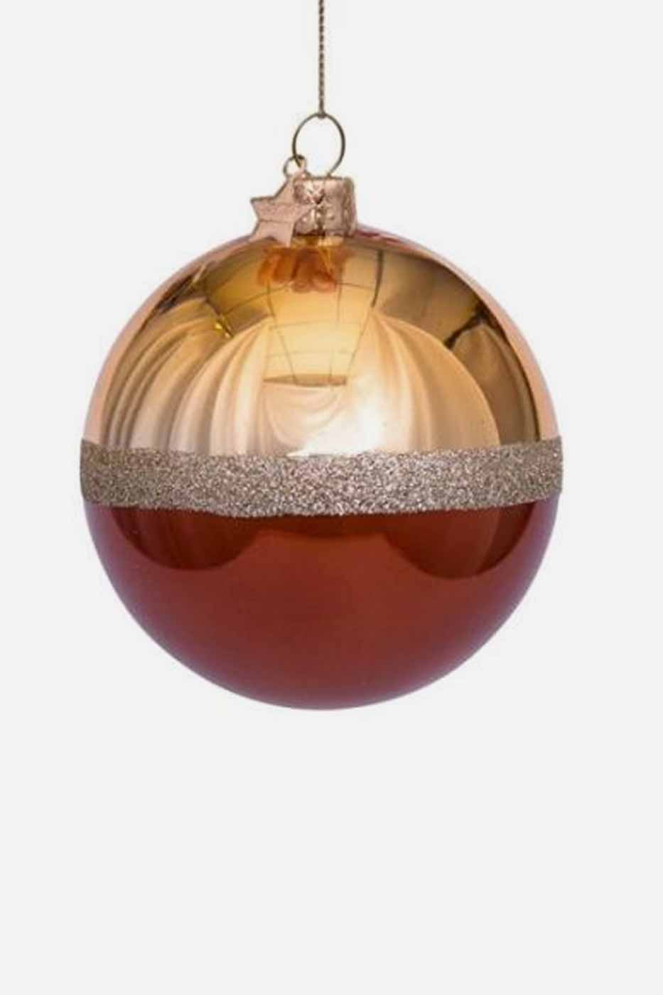 Julkula Guld Cognac 8 cm Guld rand