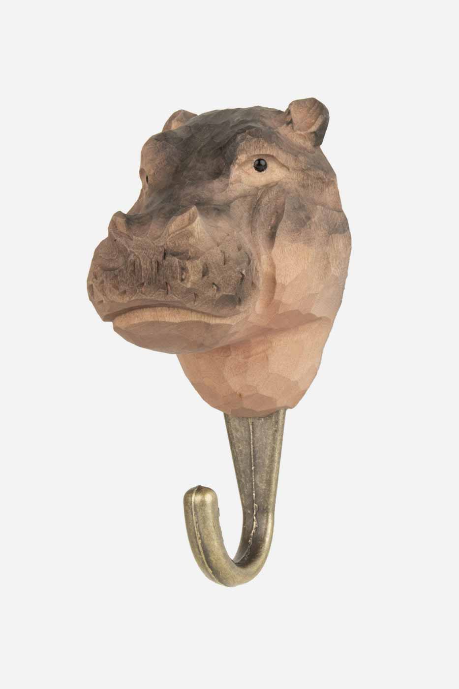 Krok Flodhäst handsnidad