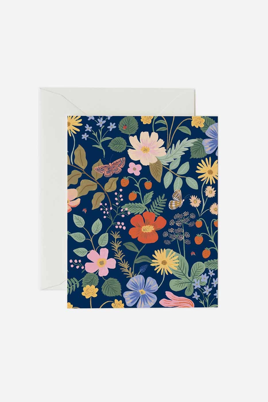 Gratulationskort Strawberry Fields Navy