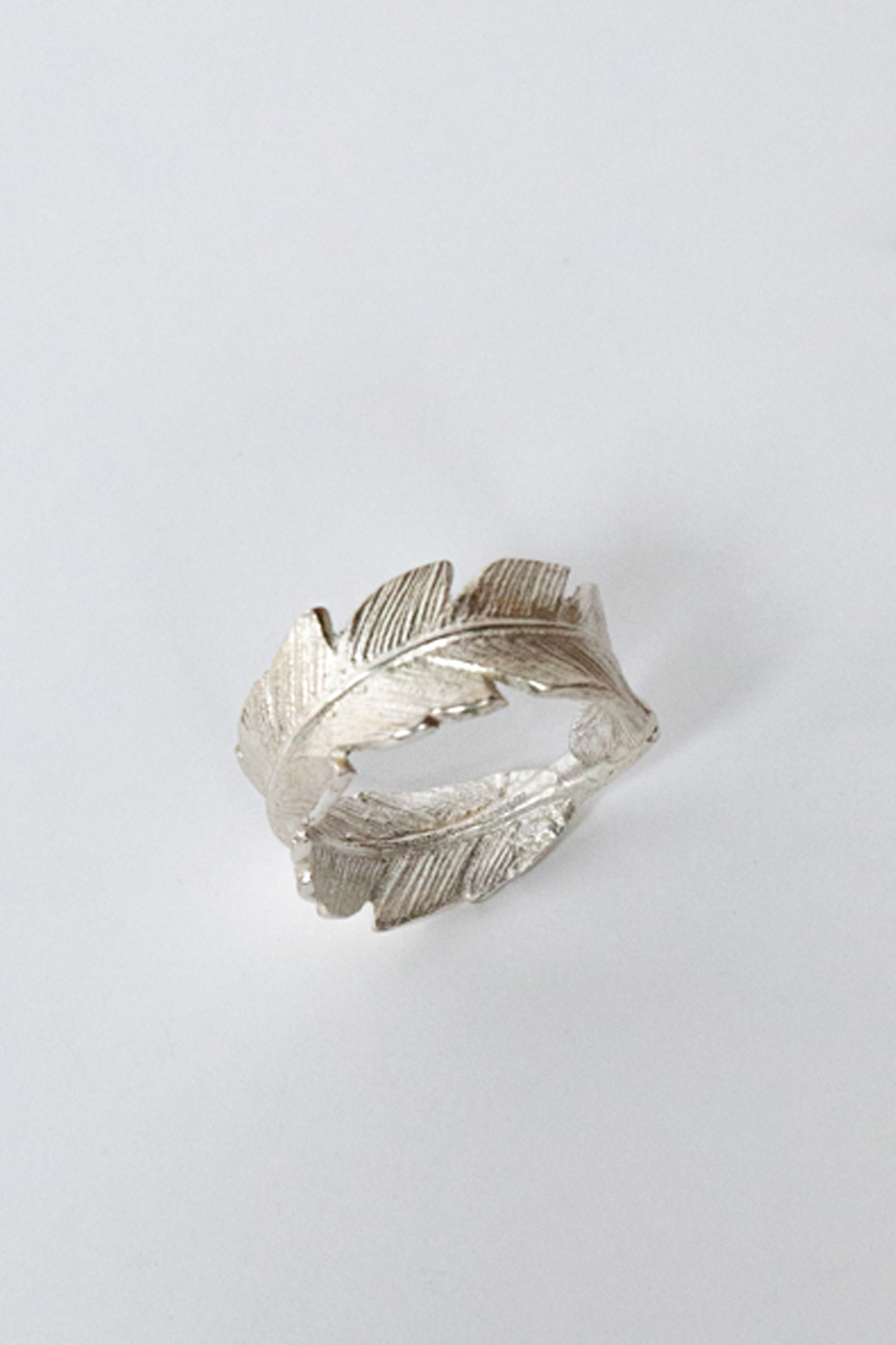 Servettring lövslinga silver
