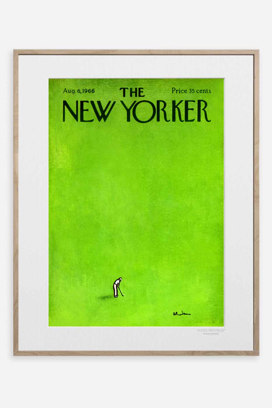 Poster The New Yorker Birnbaum golf 40x50 cm