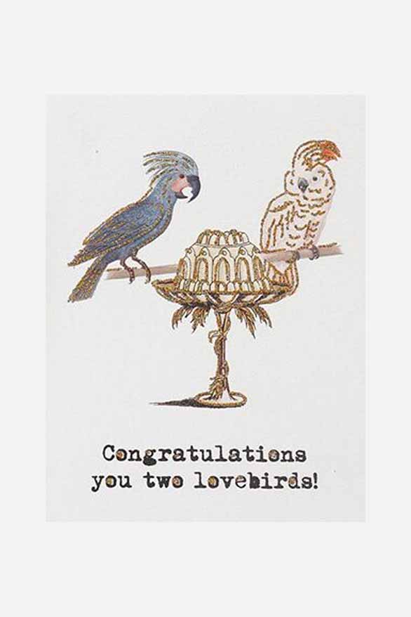 Gratulationskort Lovebirds