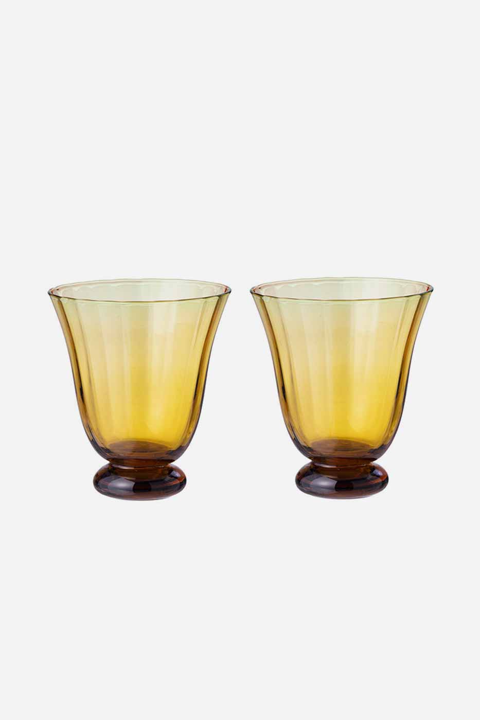 Glas Greta gul 2-pack