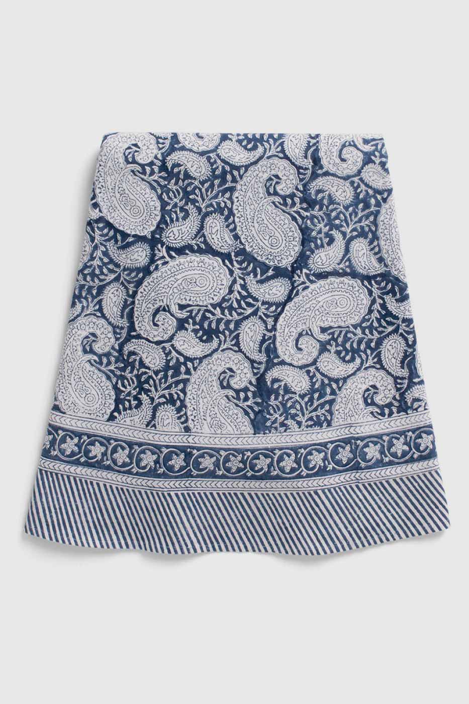 Duk Big Paisley 180 cm Rund Navy Bomull