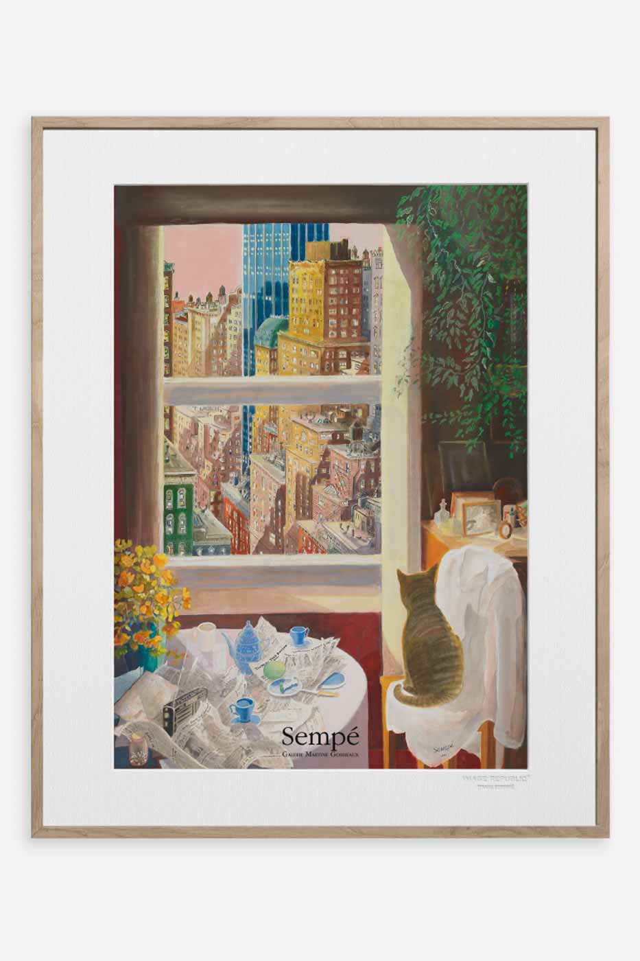 Poster Sempe chat NYC 40x50 cm