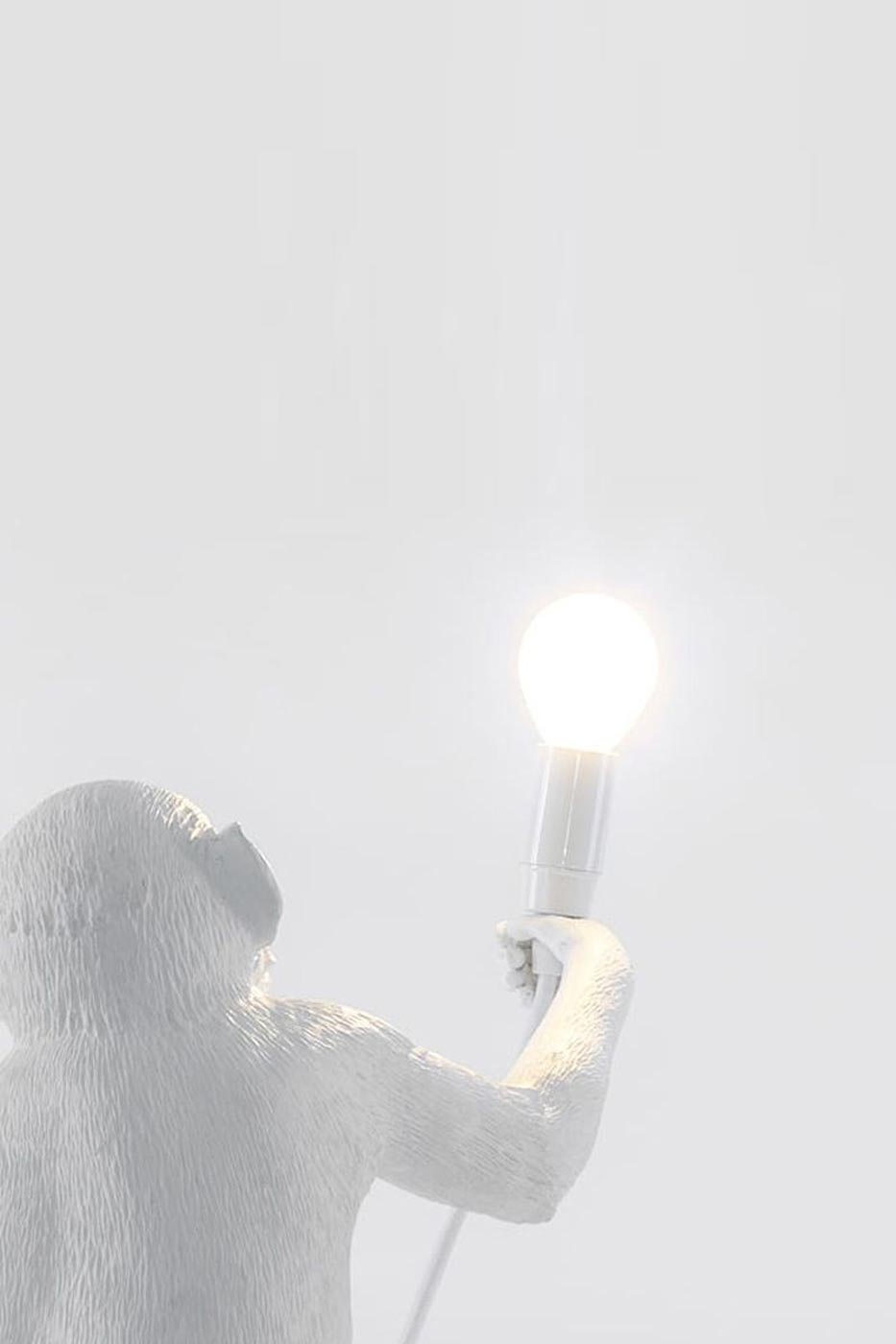 Ljuskälla till bordslampa apa vit