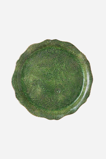 Tallrik/fat Arabesque 34 cm seaweed