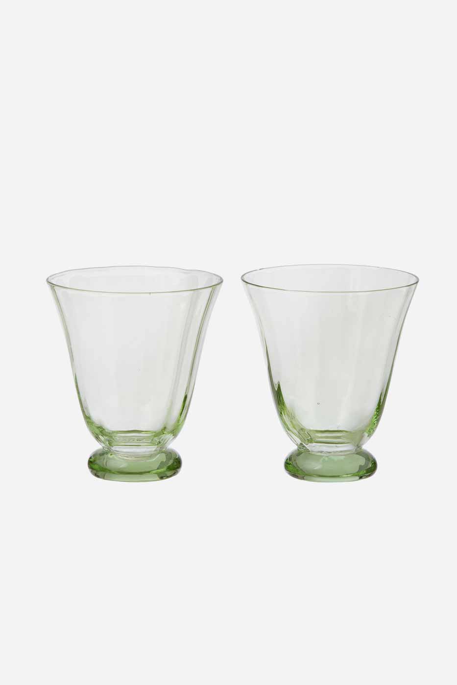 Glas Greta grön 2-pack