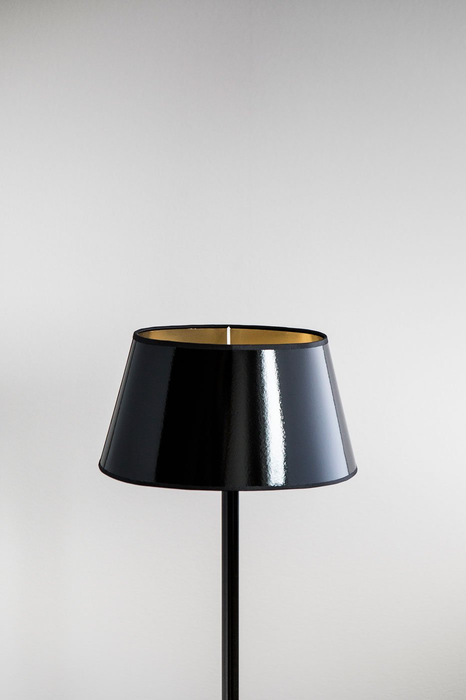 Lampskärm lack oval 30 cm svart