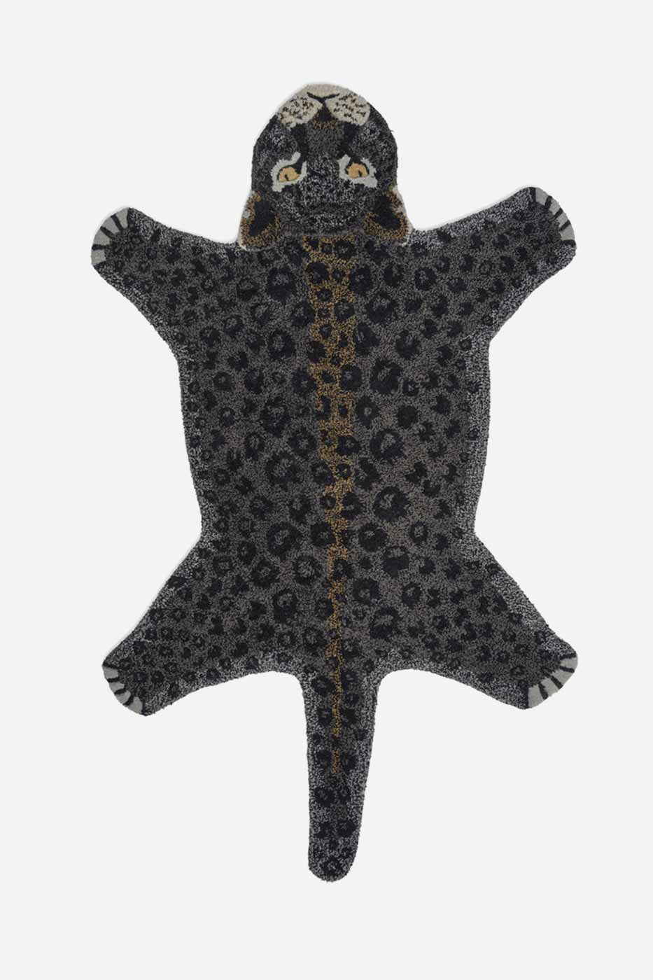 Matta leopard 90x150 cm svart