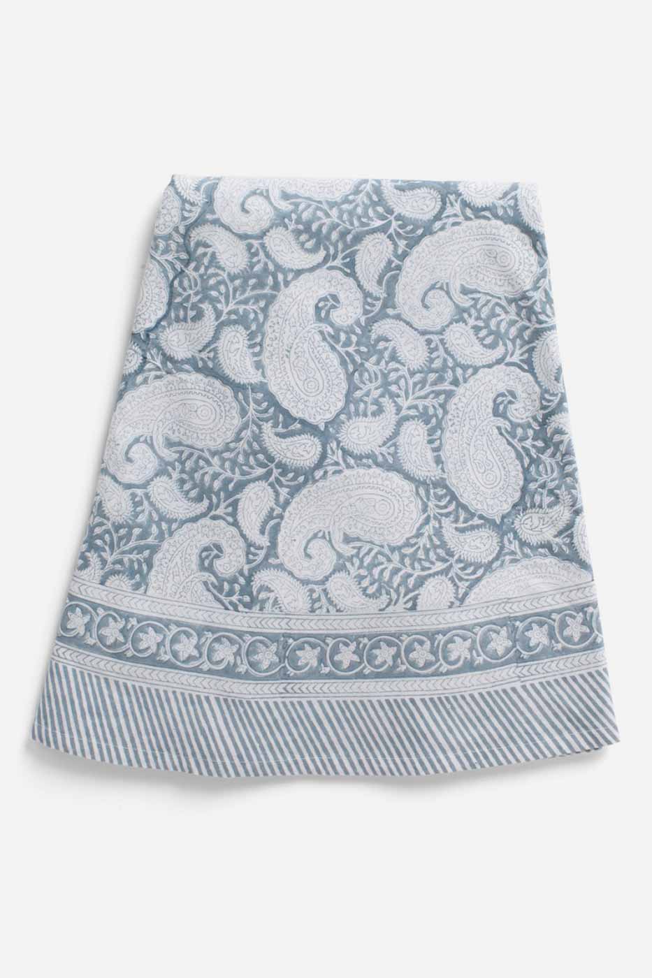 Duk Big Paisley 220 cm Rund Blå Bomull