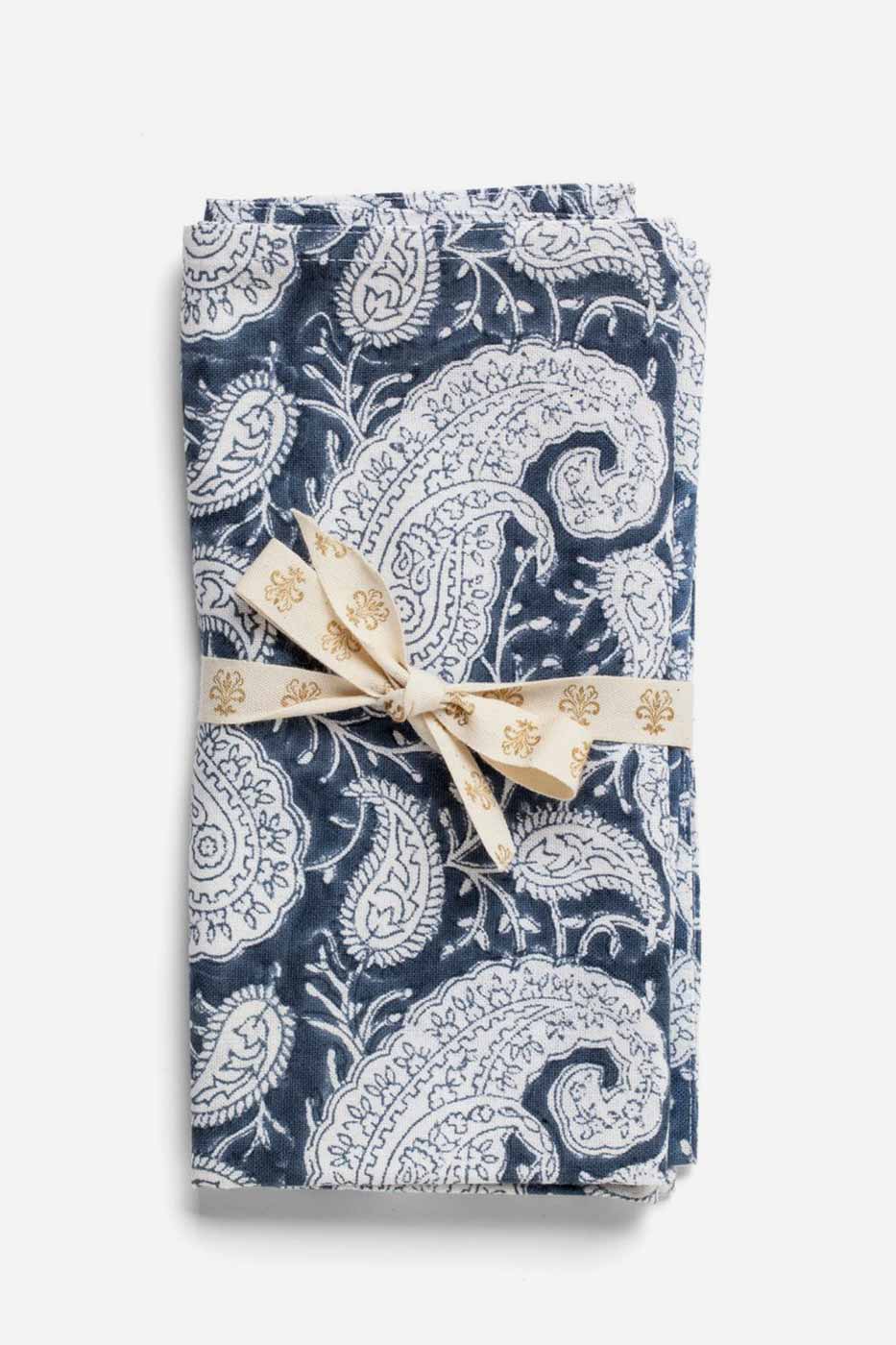 Servett Big Paisley Navy Blue 4-pack